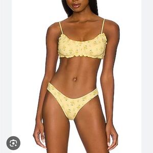 Frankie’s bikinis Gigi hadid yellow honeysuckle Katarina bottom